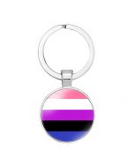 Wholesale Genderfluid Pride Accessories Keyring
