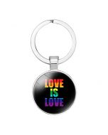 Wholesale Black Gay Pride Keyring Love Is Love