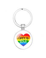Wholesale Gay Pride Love Heart Keyring