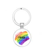 Wholesale Gay Pride LBGT Accessories Keyring With Paint Stripes