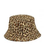 Leopard Print Canvas Bucket Hat