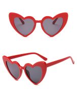 Wholesale red heart shaped sunglasses.
