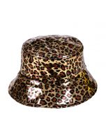 Gold Holographic Leopard Print Bucket Hat