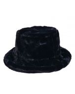 Wholesale Bucket Hat in Black Fluff
