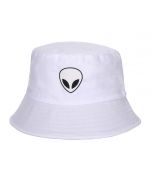 Wholesale White Alien Print Bucket Hat