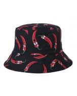 Wholesale bucket hat with chili print