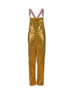 Long Gold Sequin Dungarees