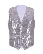 Silver Sequin Waistcoat