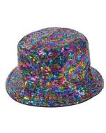 Rainbow Sequin Bucket Hat
