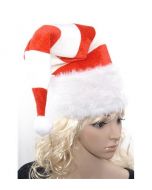 Christmas fancy dress striped santa hat high quality with wire.