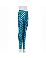 Turquoise Scale Laser Effect Leggings