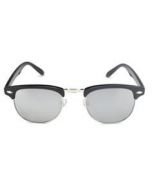 Clubmaster style black w silver lens