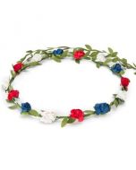 Flower garland red, white and blue