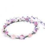 Flower garland lilac and pink w 2 tone trail