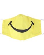 Wholesale smile face mask.  Wholesale 3 layer washable cotton face masks, with 2 free filters, adjustable straps and plush packaging.  