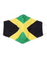 Jamaican Flag Print, 3 Layer, Adjustable Face Masks With Free Filters and Plush Packaging.
