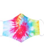 New Tie Die Face Mask with 3 Layers, Free Filters, Adjustable Elastic and Plush Packaging.