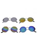 Wholesale sunglasses.  Hexagonal mirrored lens