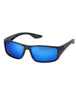 Wrap Around Sunglasses With Blue Mirrored Lens