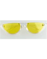 Wholesale yellow lens half sunglasses