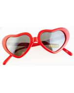 Wholesale red heart shaped sunglasses with black lens