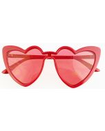 Wholesale red heart shaped sunglasses with red lens
