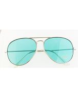 Wholesale aviator sunglasses with blue green lens