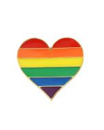 Wholesale heart shaped gay pride brooch pride badge