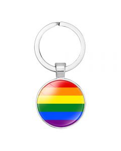Traditional Pride Flag Key Ring