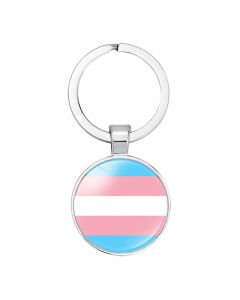 Wholesale transgender flag colours keyrings.  These wholesale gay pride keyrings come in a wide variety of colours 