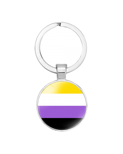 Wholesale Nonbinary pride flag colours keyrings.  There are many wholesale gay pride key ring colours available