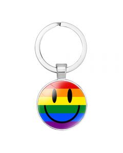 Wholesale Smiley Face Gay Pride LBGT Accessories Keyring