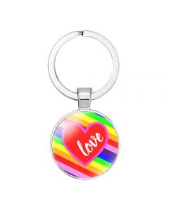 Wholesale Gay Pride LBGT Accessories Keyring Red Love Heart