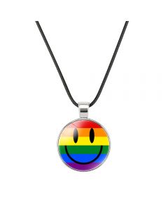 Wholesale Gay Pride Necklace With Smiley Face