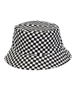 Bucket Hat For Kid's With Black And White Check