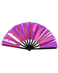 Huge Wholesale Pink Holographic Cracking Fan
