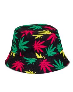 Ganja Bucket Hat Red Gold and Green