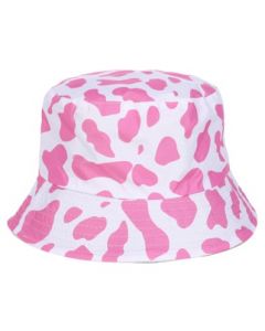 Wholesale pink cow print bucket hat