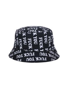Wholesale bucket hats sun hats with F#CK YOU print