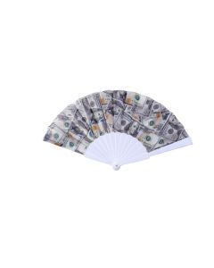 Wholesale foldable fans with $100 bill print.