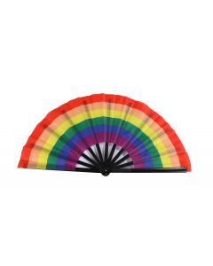 Wholesale cracking fans XL gay pride cracking fan 33cm x 66cm Wholesale XL cracking fans make a satisfying noise when opening.  Wholesale gay pride cracking fans