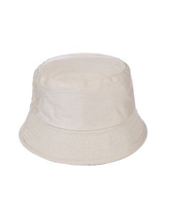 Wholesale Bucket Hats, Beige Cotton Wholesale Sun Hats.  The wholesale bucket hats are foldable, washable and functionable wholesale sun hats.