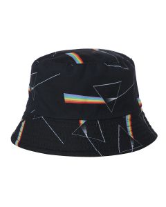 Wholesale cotton bucket hat with prism print.  These wholesale sun hats make great wholesale festival wer and wholesale fashion accessories.