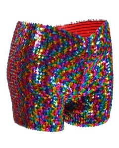 Rainbow Sequin Shorts Very Stretchy