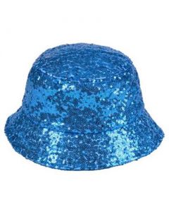 Turquoise Sequin Bucket Hat