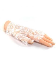 White lace gloves