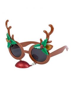 Brown Reindeer Glasses w Nose