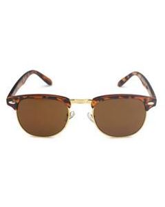 Clubmaster style tortoiseshell w brown lens