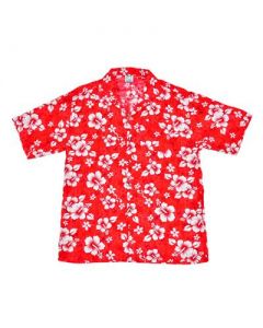 Floral Hawaiian Shirt Red