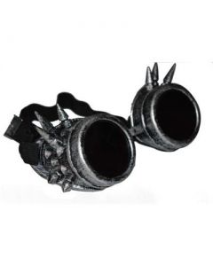 Steam punk goggles w rivet antique silver